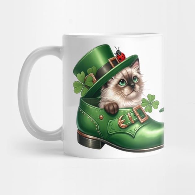 Balinese Cat Shoes For Patricks Day by Chromatic Fusion Studio